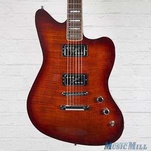 Fender Select Carved Top Jazzmaster HH Electric Guitar Cayenne Burst w/OHSC