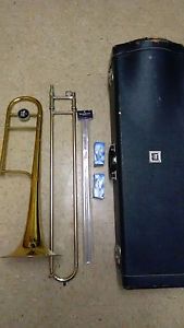 A USED LATE 1970 4B LARGE BORE KING TROMBONE WITH NEW SLIDE SAVERS