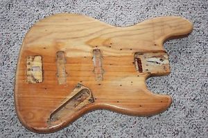1971 1972 1973 Fender Jazz bass body original natural 5 lb 14 oz 4-bolt