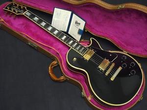 Gibson Les Paul Custom Ebony 1989 Vintage Original PU E-Guitar Free Shipping