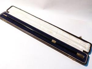 Antique 1926 - 9ct Gold & Ebony Conductors Baton Henry Perkins & Son Fitted Case