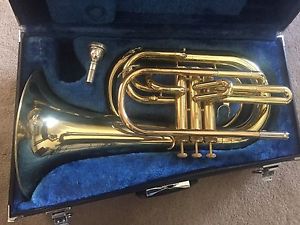 Nice Condition Yamaha YBH 301M Gold Marching Baritone Horn Recently Serviced!
