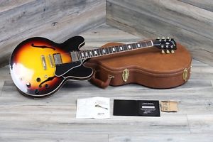 2016 Gibson Memphis ES-335 Block Reissue Sunset Burst + OHSC & COA