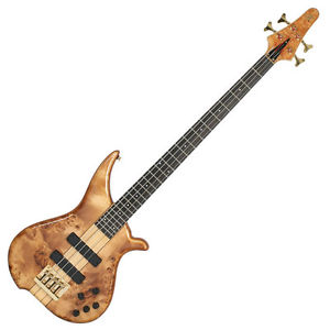 Tune TWB4T 4 String Electric Bass Burl Top Mahogany Ebony Brass Nut Notch Filter