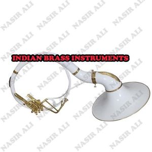 IBI SOUSAPHONE SMALL Bb PITCH WHITE LACQUER WITH FREE CARRY BAG + MOUTHPIECE