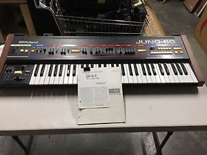 Roland Juno-60 Keyboard, Programmable Polyphonic Synthesizer, Includes Manual