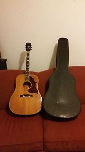 196? Gibson Country Western SJN Acoustic Guitar wCase Southern Jumbo Natural USA