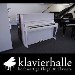 Hochwertiges Grotrian-Steinweg Klavier, Modell 122, weiß poliert, Bj.1980