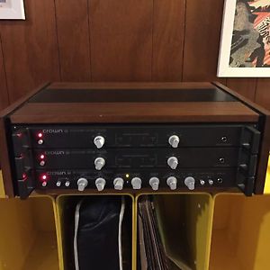 Vintage Crown Preamplifier Amp Single Line Two Power Rack  Walnut Case Jeln
