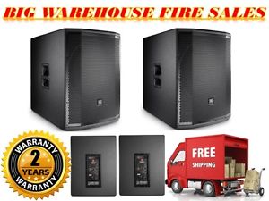 2) JBL PRX818XLFW 18 Inch 1500W Self Powered Wifi Subwoofer System (PAIR)