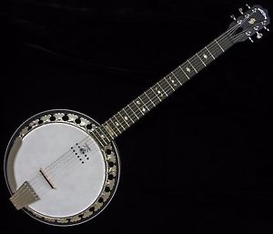 Deering Boston 6-String Acoustic-Electric Banjo with Case (Brand New Condition)