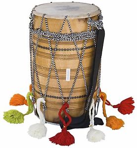 Natural Punjabi Bhangra Dhol Kachha Pakka Shesham Wood By Dorpmarket