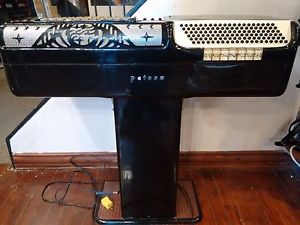 Used Petosa Console Piano Accordion Black Collapsible 2 Cases LMMH 41 120