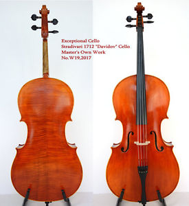Exceptional Cello!Stradviari 1712 "Davidov" Cello Master's Own Work  No.W19