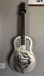 Guitar Recording King Tri-cone Resonator Nickel With Hard Case