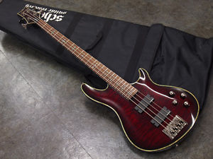 SCHECTER AD-C-4 Hellraser Bass Guitar 2009 Black Cherry [Near Mint]