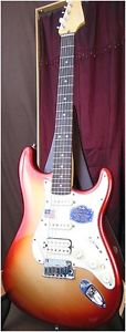 Fender American Deluxe Stratocaster HSS Electric Guitar (Sunset Metallic)