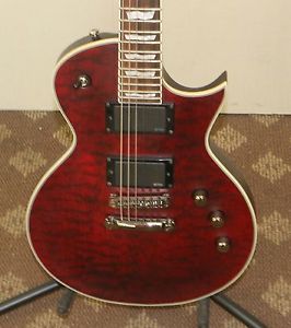 ESP LTD EC-401 Quilt Maple Guitar, Black Cherry Sunburst