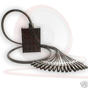 Stealth Stagebox' 8,12,16,20,24 Way Neutrik XLR Schwarz Schlange Kabel Kabelbaum
