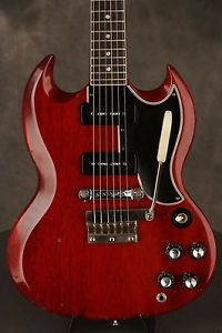 original 1965 Gibson SG SPECIAL Cherry repaired headstock crack