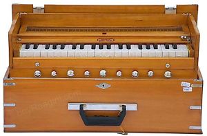 BINA No. 23B Harmonium Teak Color  Folding   9 Stops  Coupler FuncBy