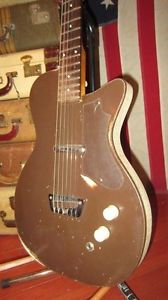 Vintage Circa 1961 Danelectro Made Silvertone U-1 Electric Solidbody Brown