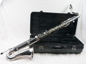 YCL-221 Yamaha Bass Clarinet Student Model, Near Mint! + Yamaha 4C MP
