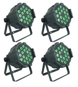 4pcs 18x18W 6-In-1 rgbwa uv LED Par Fixture 10CH party DJ Stage par  lighting