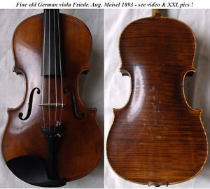 RARE OLD GERMAN MASTER VIOLA F.A MEISEL 1893 - VIDEO - BRATSCHE 中提琴 альт ビオラ 721