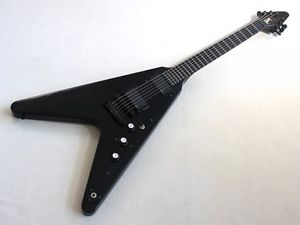 Gibson FLYING V GOTHIC II  Black w/hard case F/S Guiter Bass From JAPAN #V94