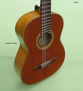 4/4 Konzert-Gitarre HOPF VALENCIA vollmassiv Zeder Ahorn Handarbeit RAR 1A TOP!