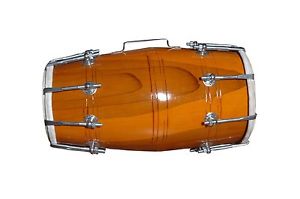 WOOD DHOLAK INDIAN FOLK MUSICAL INSTRUMENT DRUM NUTS N BOLT BY DORPMARKET