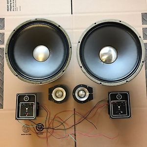 PAIR JBL D-130 15" & 075 Bullet Speakers & N2400 Crossovers
