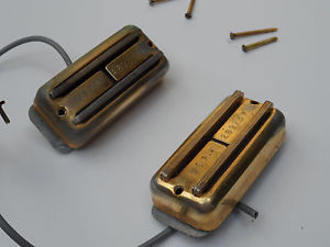GRETSCH VINTAGE 60s GOLD PLATED SUPERTRON AND SUPERTRON II PICKUP SET W/ SCREWS