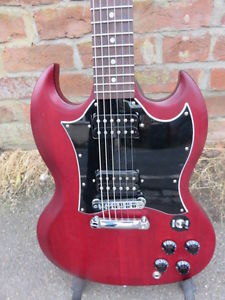 GIBSON 2016 SG SPECIAL FADED TRADITIONAL WORN CHERRY ELECTRIC GUITAR  CASE. NEW.