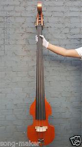 New 3/4 silent Electric Upright Double Bass Finish yinfente  Orange  Solid wood