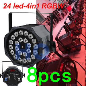 24*12W RGBW 4 in 1 Led Par64 DJ DISCO Stage Lighting Led Par Light Free Shipping