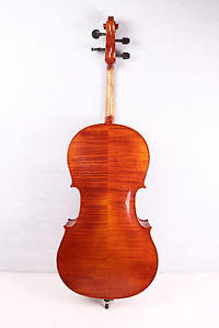 HANDAMDE Top grade 4/4 Cello Bow+Bag+Case+Bridge-Flamed 4/4 CELLO FREE SHIPPING