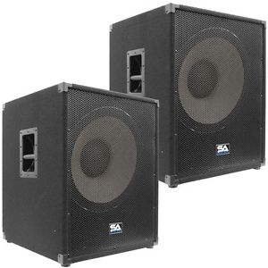 2 SEISMIC AUDIO 18" PA POWERED SUBWOOFER Active Speaker