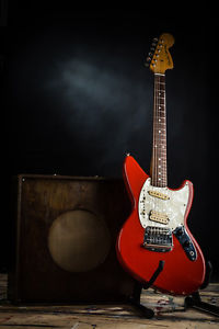 RARE ORIGINAL MIJ 1995 FENDER JAGSTANG GUITAR IN RED DESIGNED BY KURT COBAIN