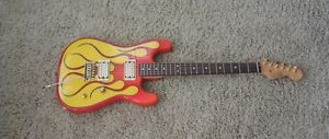 NOS 1990s GMW Hot Rod Flames Strat Head Electric Guitar