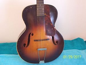 1939 Supertone Harmony Arch top F-hole guitar Sunburst Spruce top  used & Rare