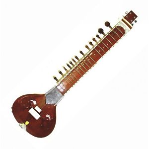 PROFESSIONAL ELECTRIC FLAT SITAR FUSION TRAVEL SITAR WITH FIBRE GLASS BOX