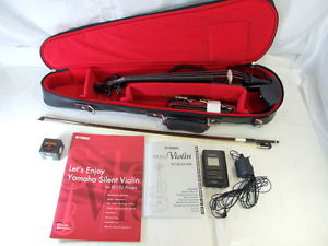 YAMAHA Silent violin set SV-150S-BLK Bow Case Very Good Condition