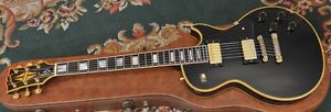 Gibson Les Paul Custom Ebony 1970's Vintage E-Guitar with Original Hard Case