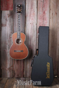 Washburn R320SWRK Parlor Vintage All Solid Wood Acoustic Guitar w Hardshell Case