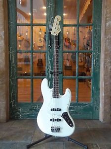 2017 Fender Standard Jazz Bass Guitar in Antique White  Rosewood Fingerboard!