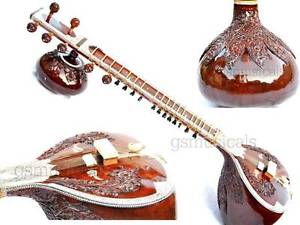 SITAR RAVISHANKAR STYLE WITH FIBREGLASS CASE KHARAJPANCHAM SITAR GSM003 UK