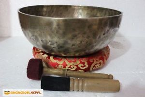 Hand Hammered Tibetan Meditation Singing Bowl 19