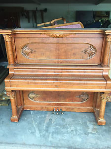 Antique great condition M Schulz Co. Victorian style cabinet grand piano